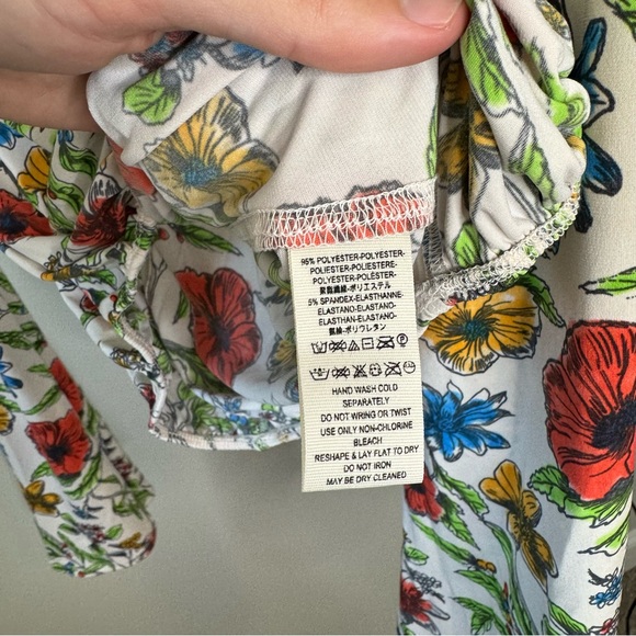 Free People Gardenia Combo Floral Long Sleeve Blouse NWT Soft - Picture 7 of 8